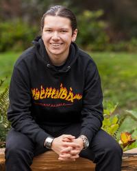 Owen Oliver outside of the UW Intellectual House