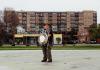 Joe Seymour holding drum